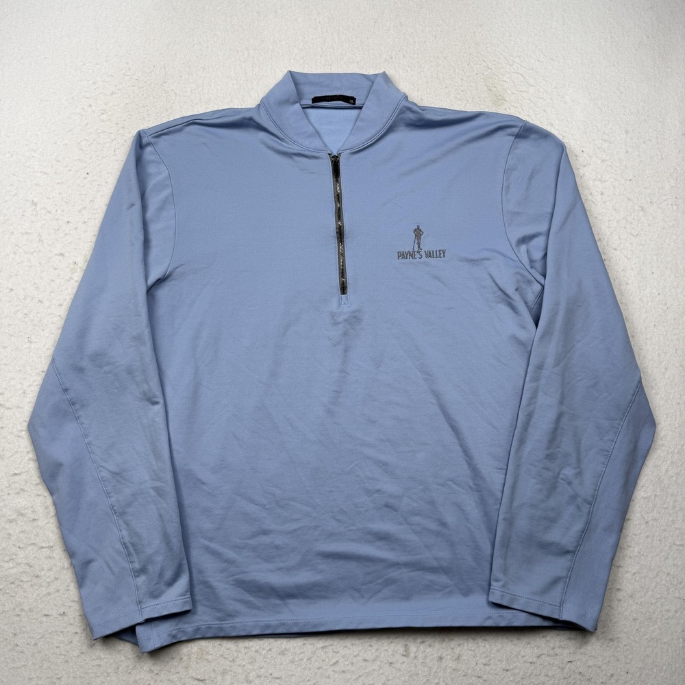 Greyson Pullover Mens XL Blue Quarter Zip Long Sleeve Golf Payne's Valley